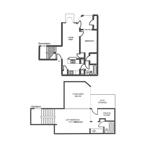 Floor plan for 2 beds, 2 baths, 1139 sqft